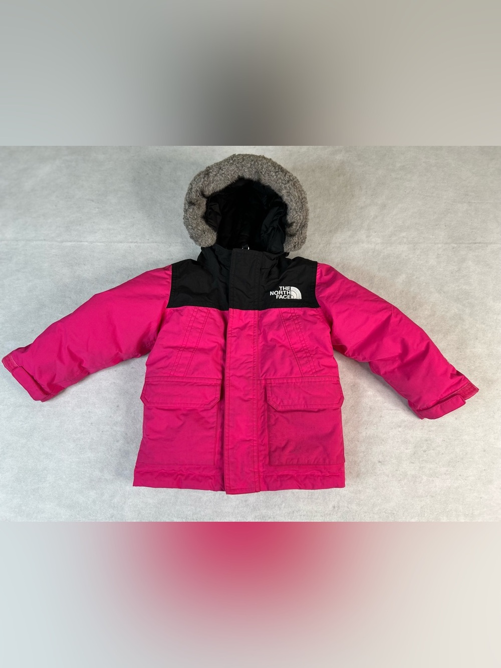 The North Face Jacket Girls 3T Pink DryVent 550 Hooded Down Parka Winter